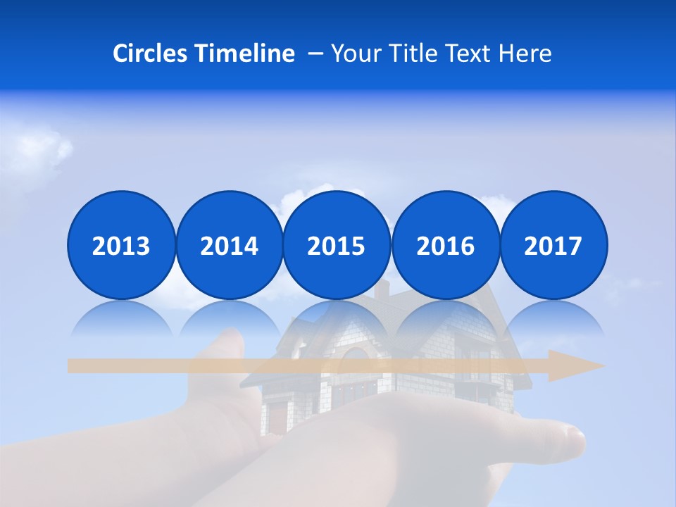 A Person Holding A House In Their Hand PowerPoint Template