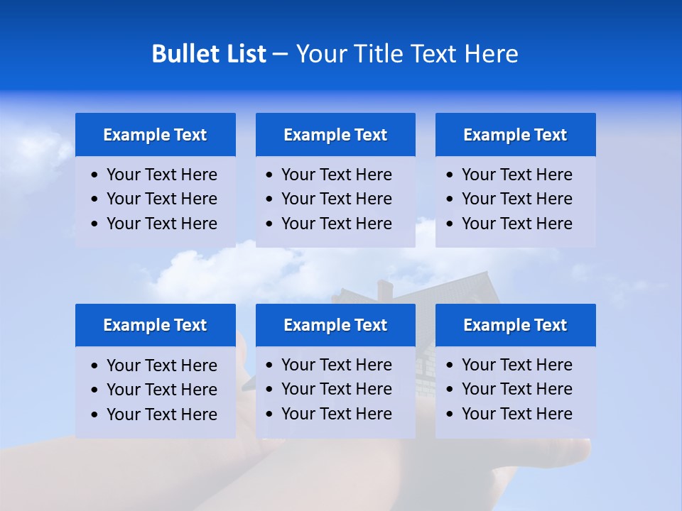 A Person Holding A House In Their Hand PowerPoint Template