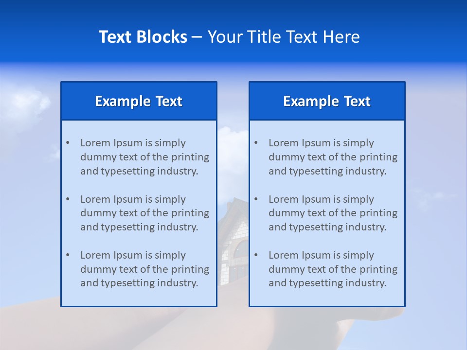 A Person Holding A House In Their Hand PowerPoint Template