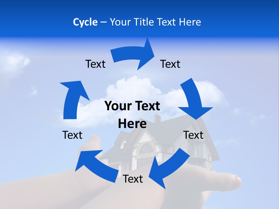 A Person Holding A House In Their Hand PowerPoint Template