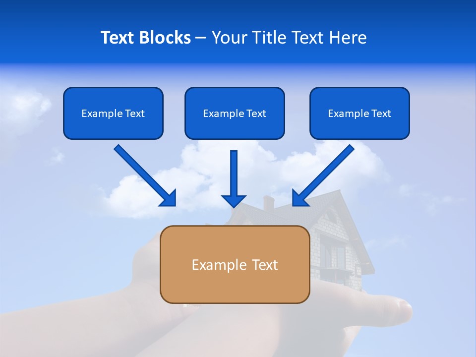 A Person Holding A House In Their Hand PowerPoint Template