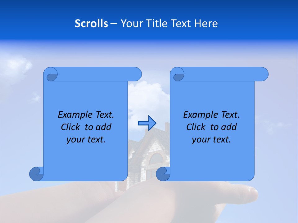 A Person Holding A House In Their Hand PowerPoint Template