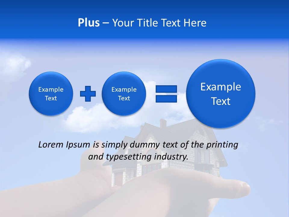 A Person Holding A House In Their Hand PowerPoint Template