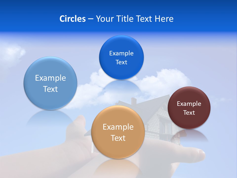 A Person Holding A House In Their Hand PowerPoint Template