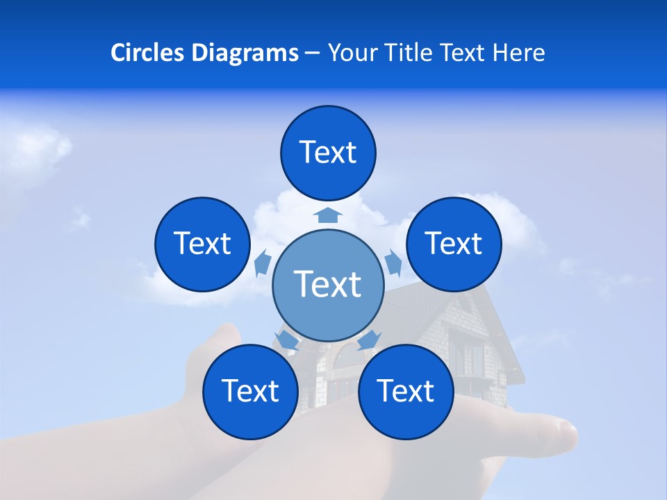 A Person Holding A House In Their Hand PowerPoint Template