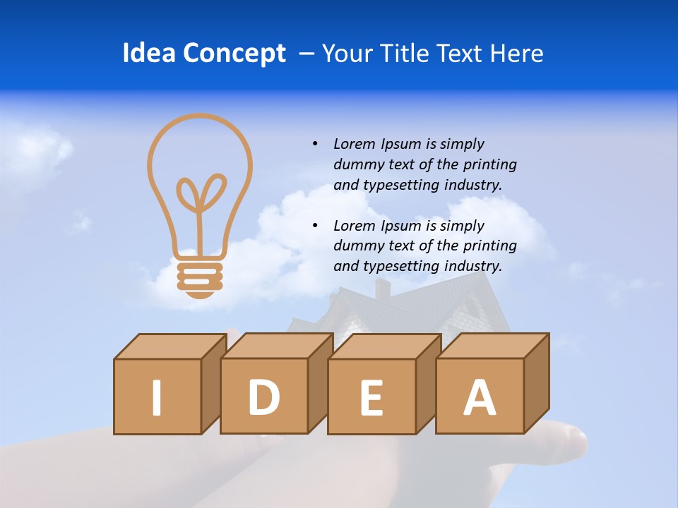 A Person Holding A House In Their Hand PowerPoint Template