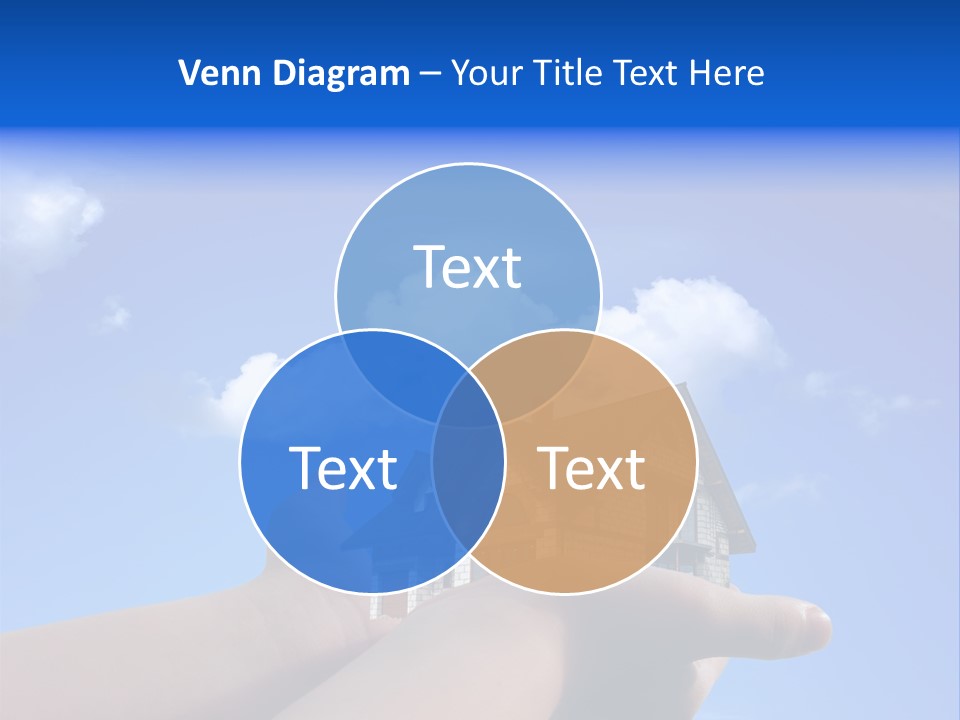 A Person Holding A House In Their Hand PowerPoint Template