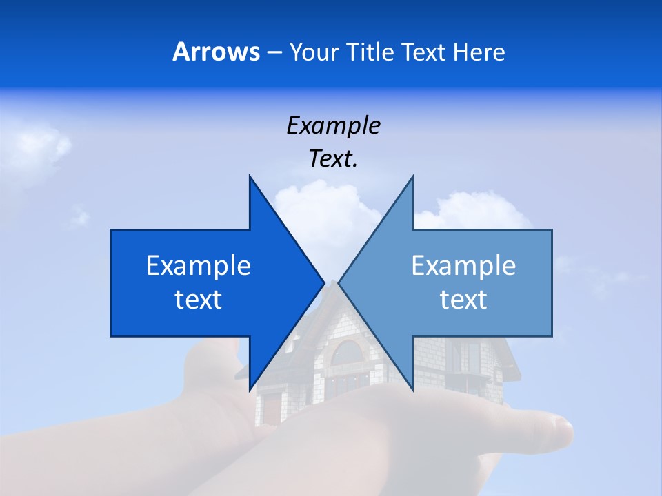 A Person Holding A House In Their Hand PowerPoint Template