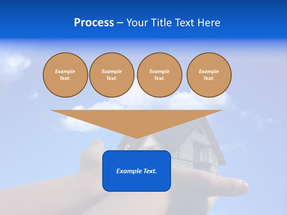 A Person Holding A House In Their Hand PowerPoint Template