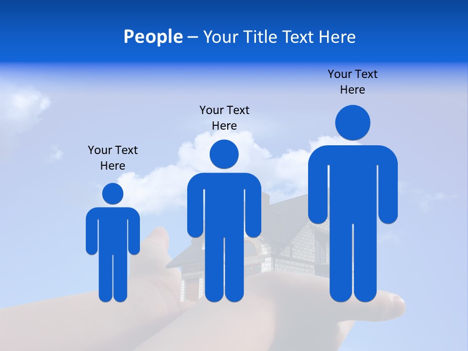 A Person Holding A House In Their Hand PowerPoint Template