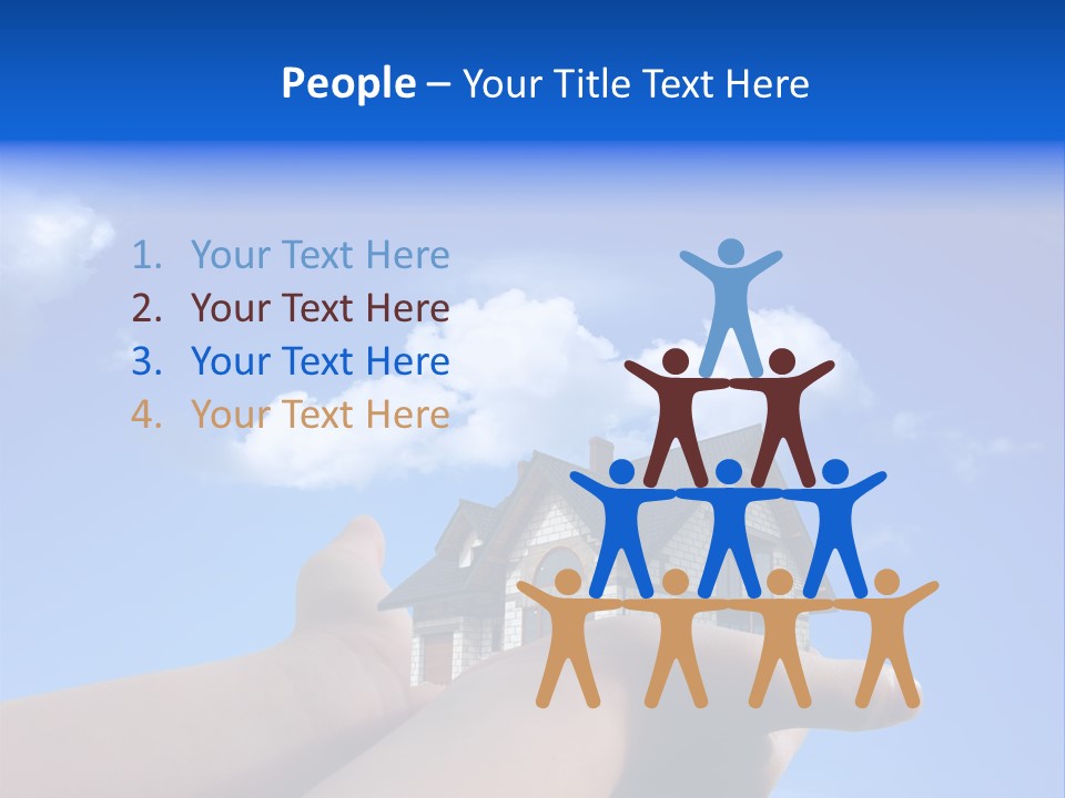 A Person Holding A House In Their Hand PowerPoint Template