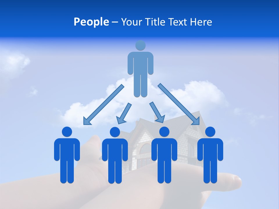 A Person Holding A House In Their Hand PowerPoint Template