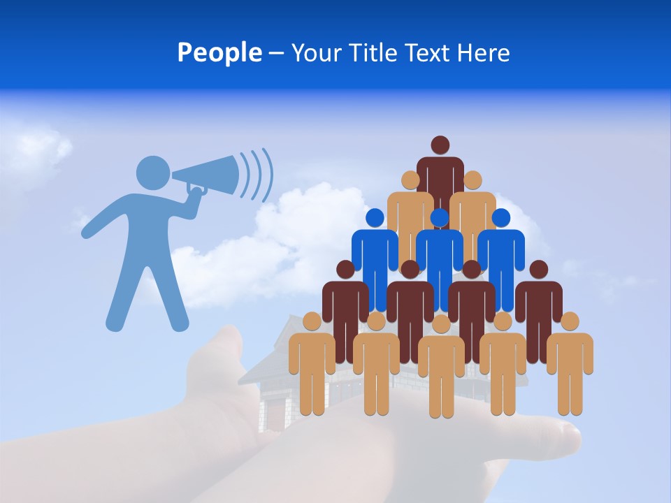 A Person Holding A House In Their Hand PowerPoint Template