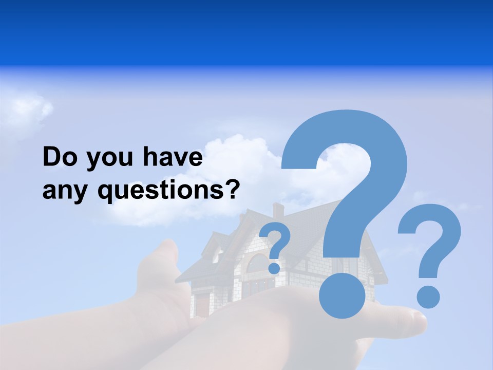 A Person Holding A House In Their Hand PowerPoint Template