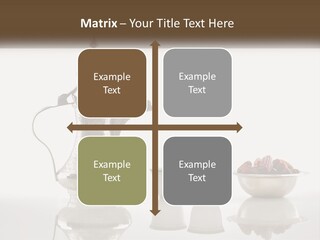 A Silver Tea Pot And Cups On A Table PowerPoint Template