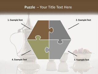 A Silver Tea Pot And Cups On A Table PowerPoint Template