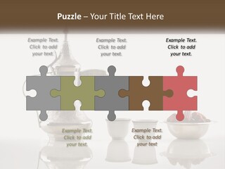 A Silver Tea Pot And Cups On A Table PowerPoint Template
