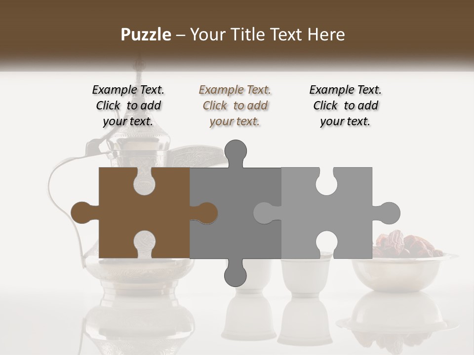 A Silver Tea Pot And Cups On A Table PowerPoint Template