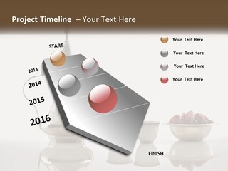A Silver Tea Pot And Cups On A Table PowerPoint Template
