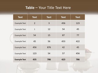 A Silver Tea Pot And Cups On A Table PowerPoint Template
