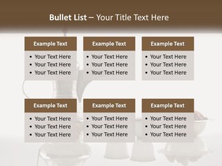 A Silver Tea Pot And Cups On A Table PowerPoint Template