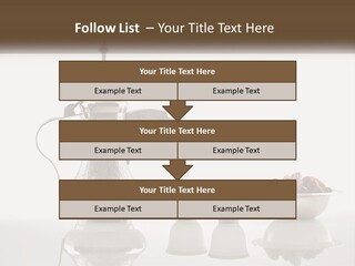 A Silver Tea Pot And Cups On A Table PowerPoint Template