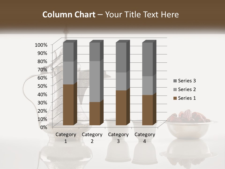 A Silver Tea Pot And Cups On A Table PowerPoint Template