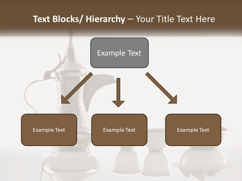 A Silver Tea Pot And Cups On A Table PowerPoint Template