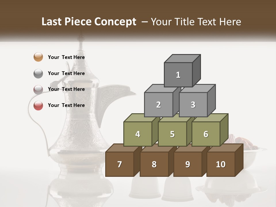 A Silver Tea Pot And Cups On A Table PowerPoint Template