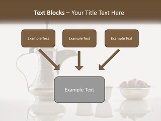 A Silver Tea Pot And Cups On A Table PowerPoint Template