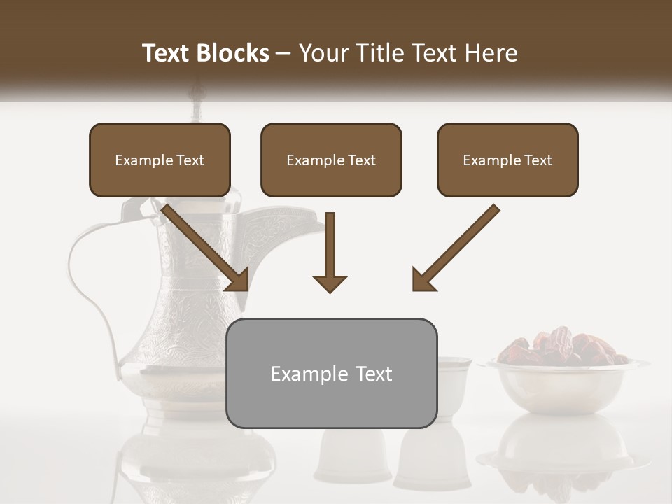 A Silver Tea Pot And Cups On A Table PowerPoint Template