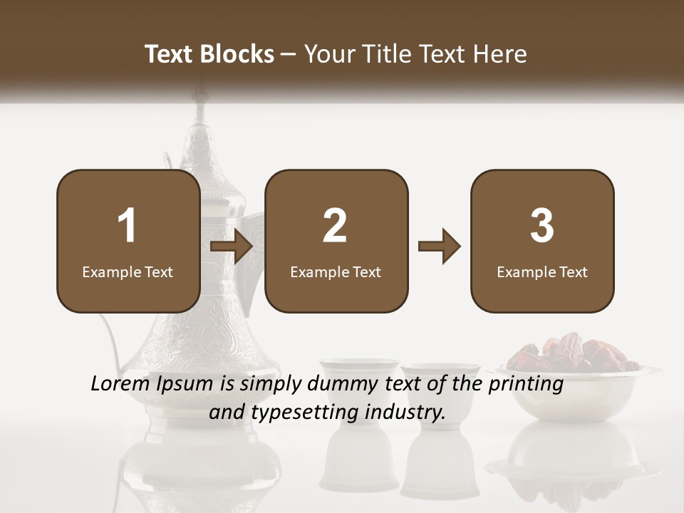 A Silver Tea Pot And Cups On A Table PowerPoint Template