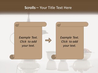 A Silver Tea Pot And Cups On A Table PowerPoint Template