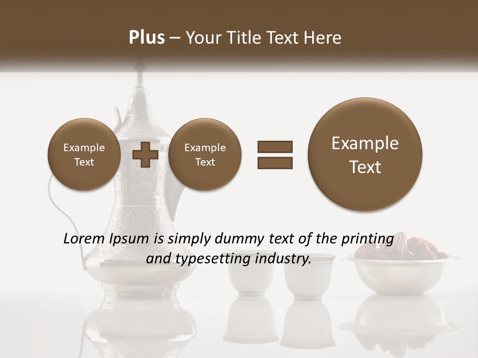 A Silver Tea Pot And Cups On A Table PowerPoint Template
