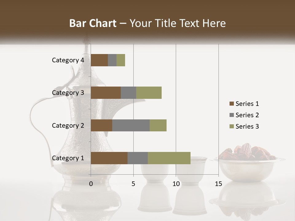 A Silver Tea Pot And Cups On A Table PowerPoint Template