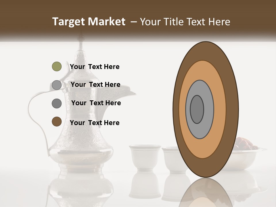 A Silver Tea Pot And Cups On A Table PowerPoint Template