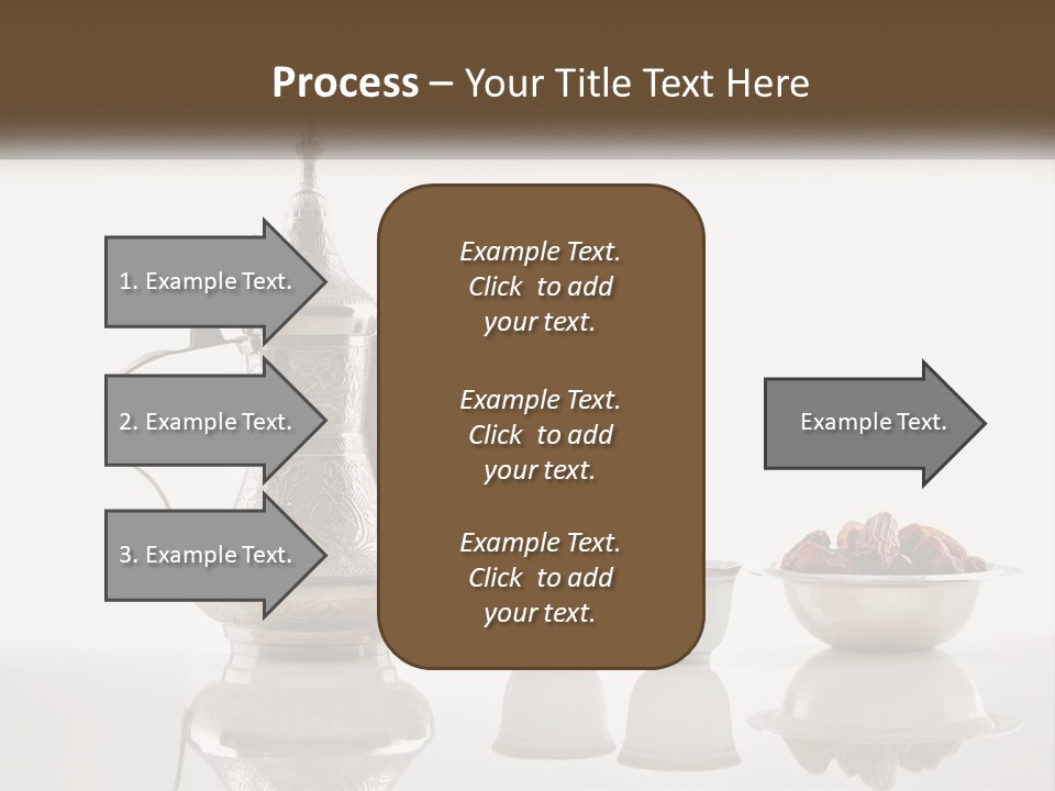 A Silver Tea Pot And Cups On A Table PowerPoint Template