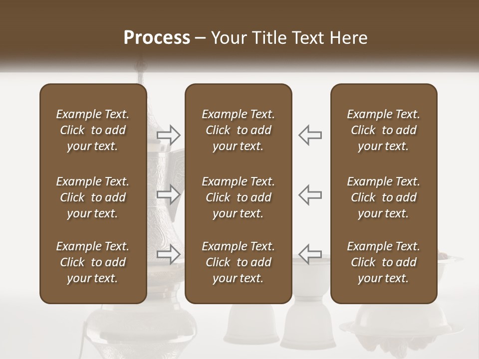 A Silver Tea Pot And Cups On A Table PowerPoint Template