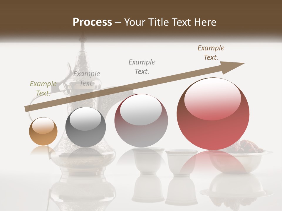 A Silver Tea Pot And Cups On A Table PowerPoint Template