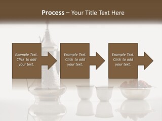 A Silver Tea Pot And Cups On A Table PowerPoint Template