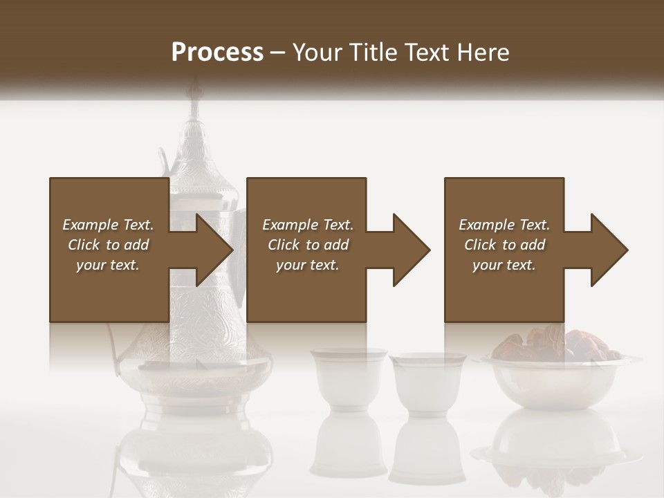 A Silver Tea Pot And Cups On A Table PowerPoint Template