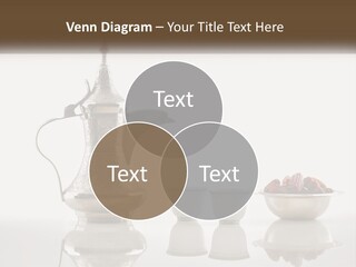 A Silver Tea Pot And Cups On A Table PowerPoint Template