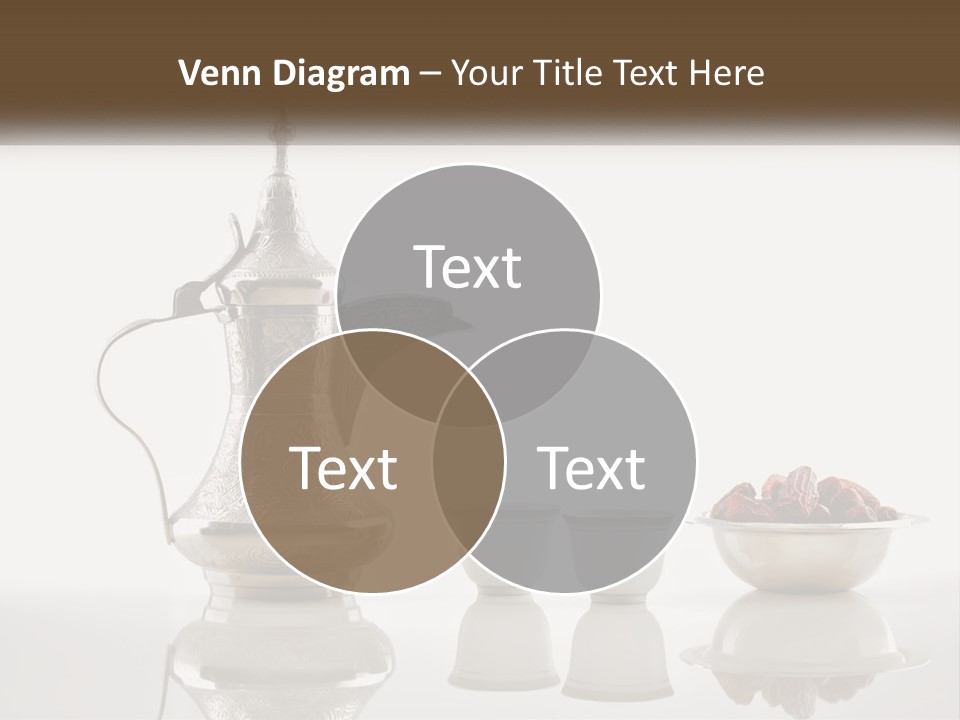 A Silver Tea Pot And Cups On A Table PowerPoint Template