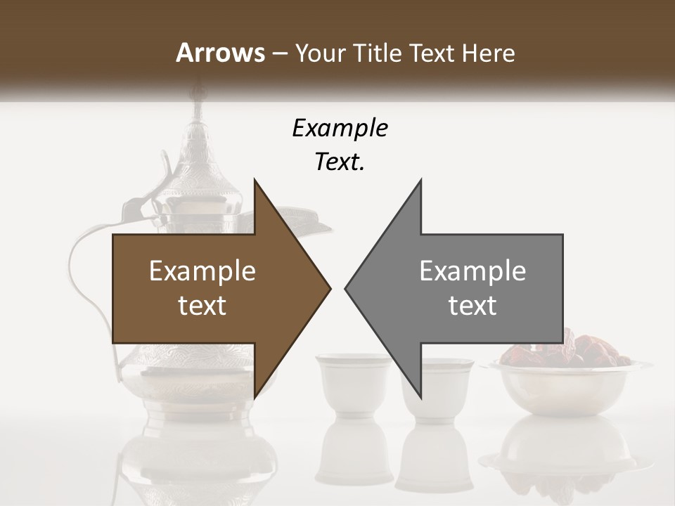 A Silver Tea Pot And Cups On A Table PowerPoint Template