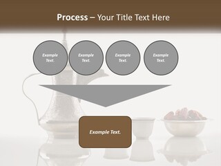 A Silver Tea Pot And Cups On A Table PowerPoint Template