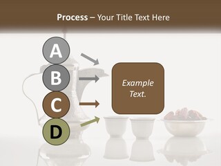 A Silver Tea Pot And Cups On A Table PowerPoint Template