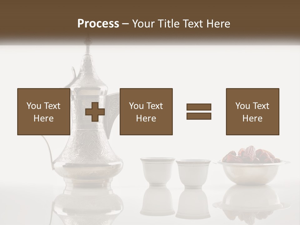 A Silver Tea Pot And Cups On A Table PowerPoint Template