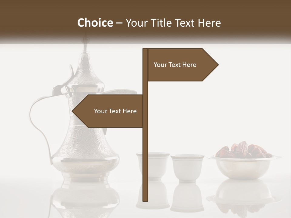 A Silver Tea Pot And Cups On A Table PowerPoint Template