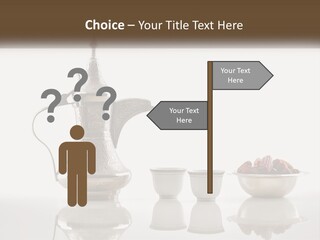 A Silver Tea Pot And Cups On A Table PowerPoint Template