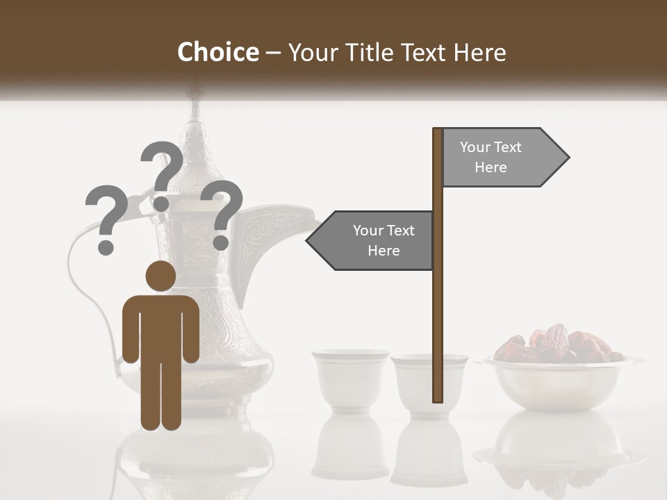 A Silver Tea Pot And Cups On A Table PowerPoint Template